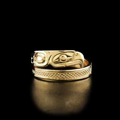 14k Gold Tapered Eagle Wrap Ring - Artina's Jewellery