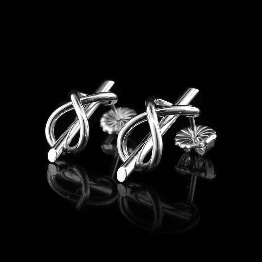 Infinity Sterling Silver Stud Earrings - Artina's Jewellery