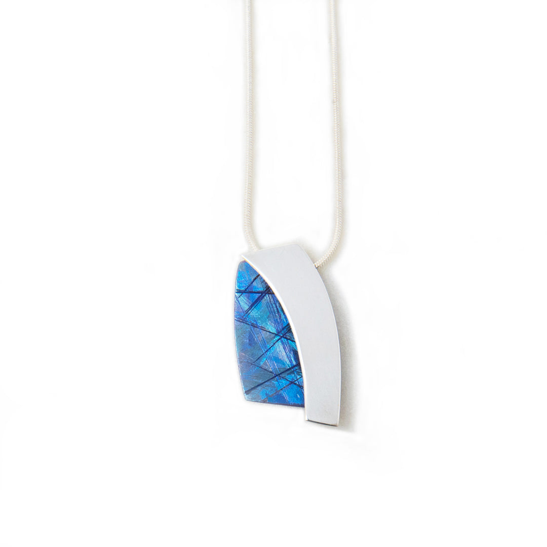 Blue Titanium Archway Pendant