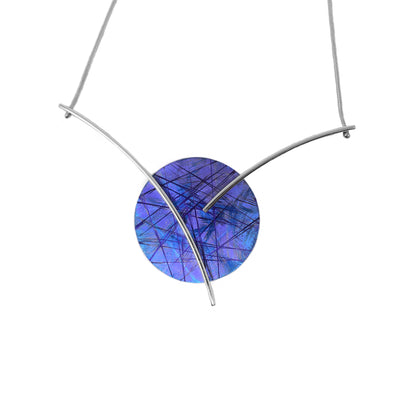 Blue Titanium Eclipse Necklace