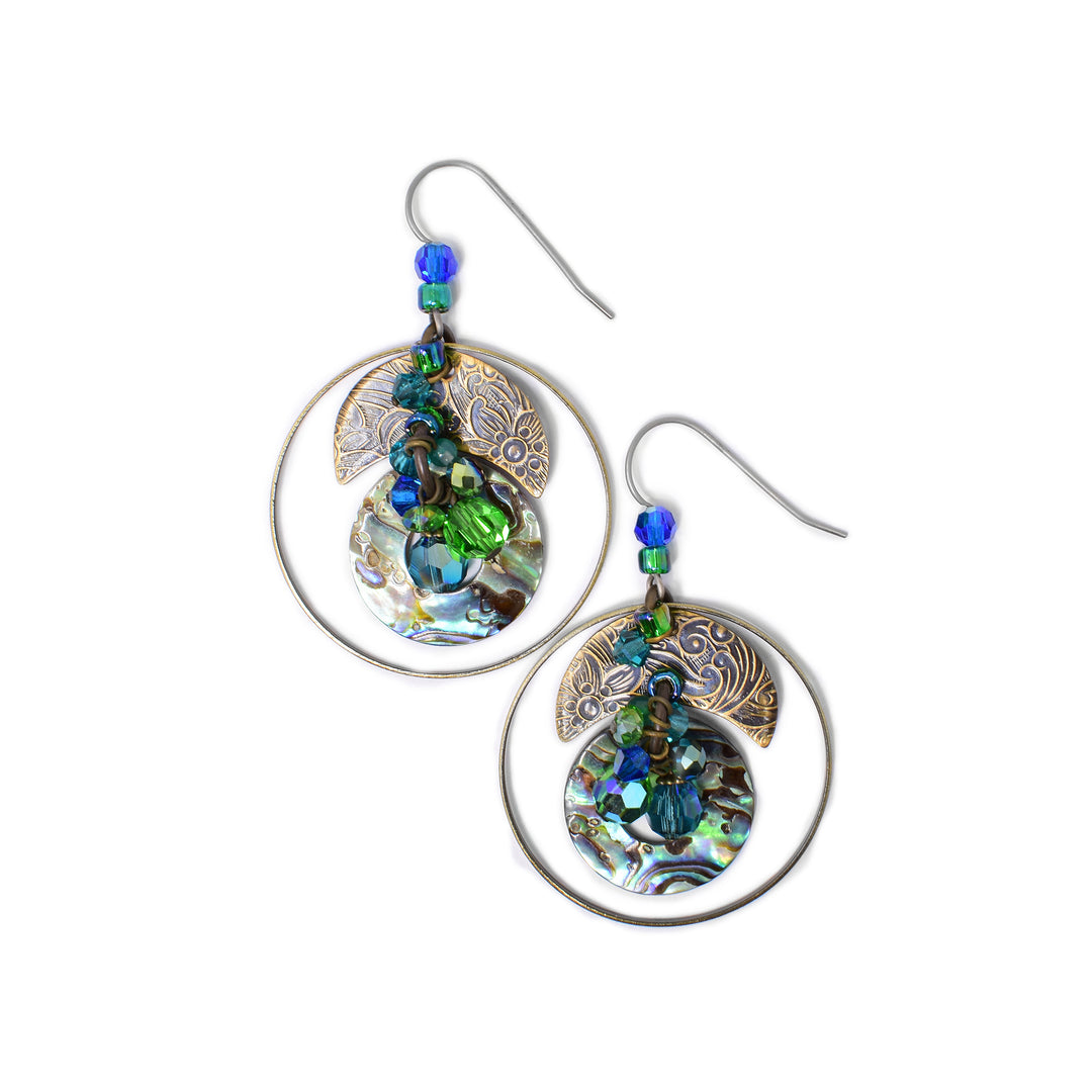 Bold Atlantis Dangle Hoop Earrings