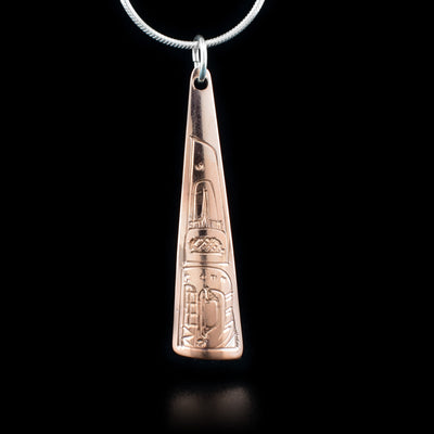Copper Orca Triangle Pendant - Artina's Jewellery