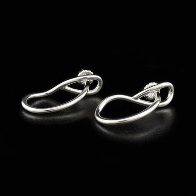 Sterling silver simplicity stud earrings by Lynda Constantine.