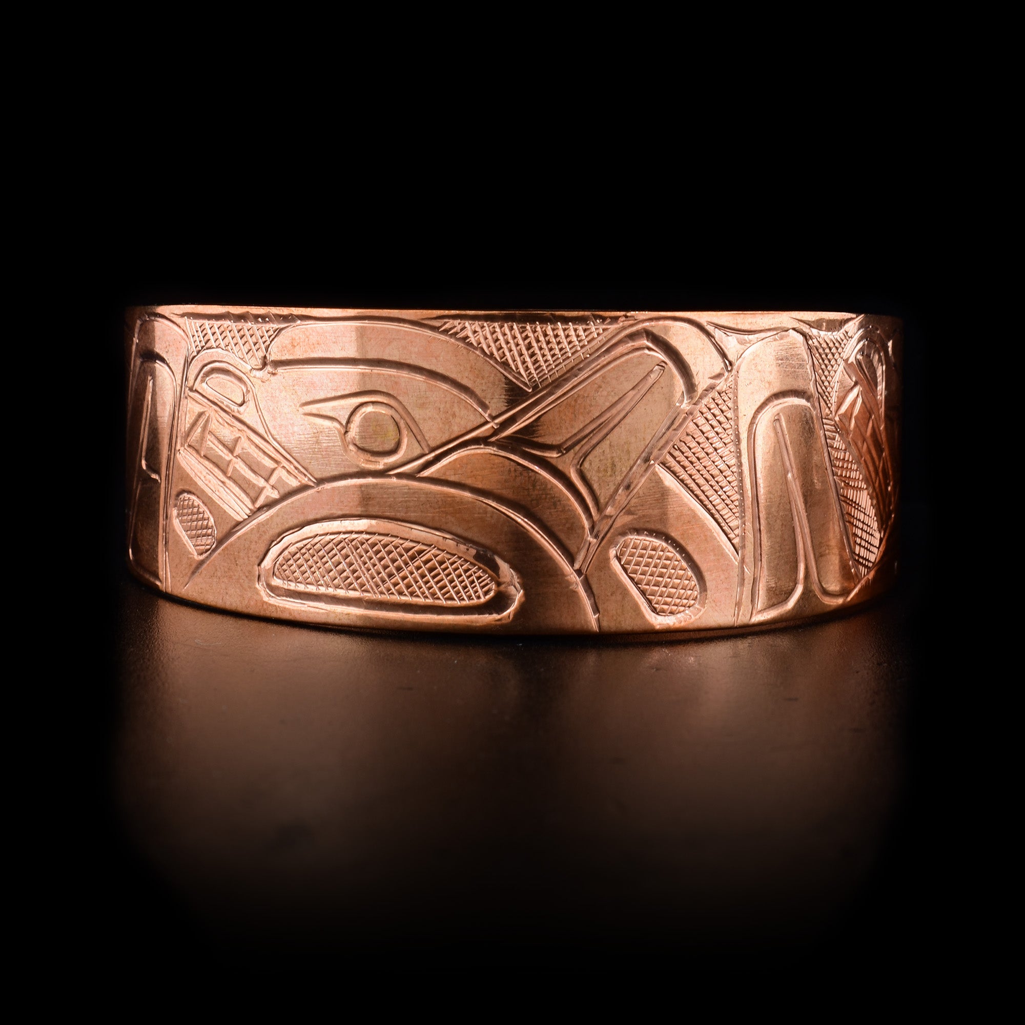 Large 1" Size Copper Orca Pod Bracelet