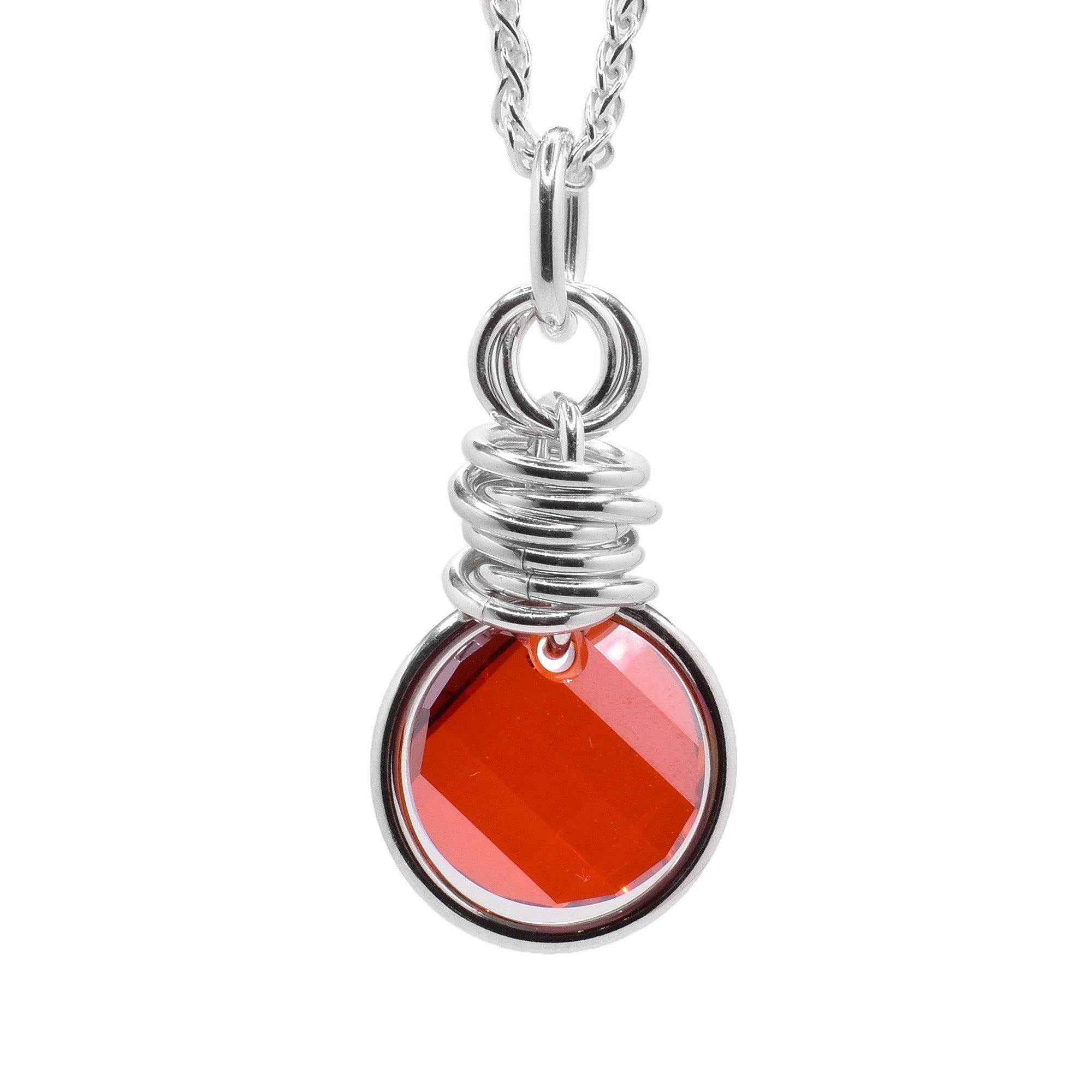Swarovski stone round pendant hotsell