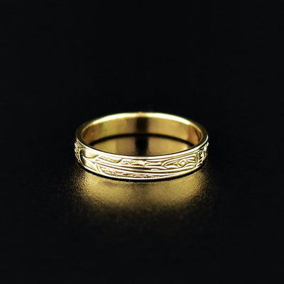 Slim Gold Hummingbird Ring