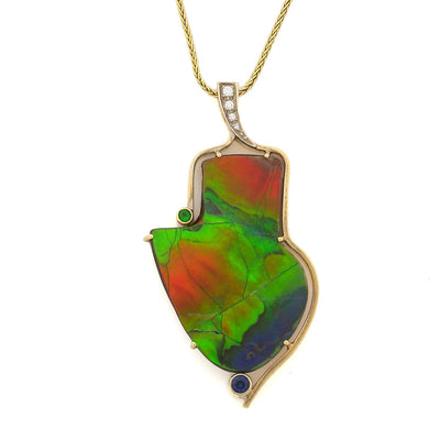 One of a Kind Ammolite Pendant