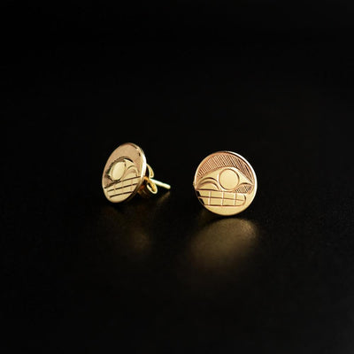 14K Gold Orca Studs