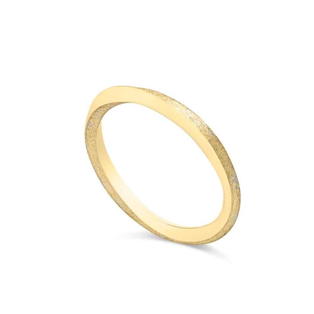 This solid, 14K gold pendant is made from a thin band that is shaped into a hoop. The hoop is twisted into the shape of the Mobius twist which is a mathematical shape representing notions of infinity and the duality of existence.