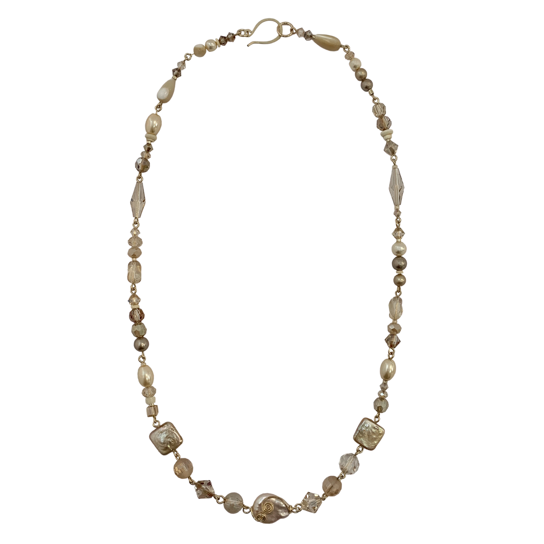 Champagne Cream Pearl Necklace