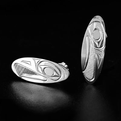 Sterling Silver Eagle Stud Earrings