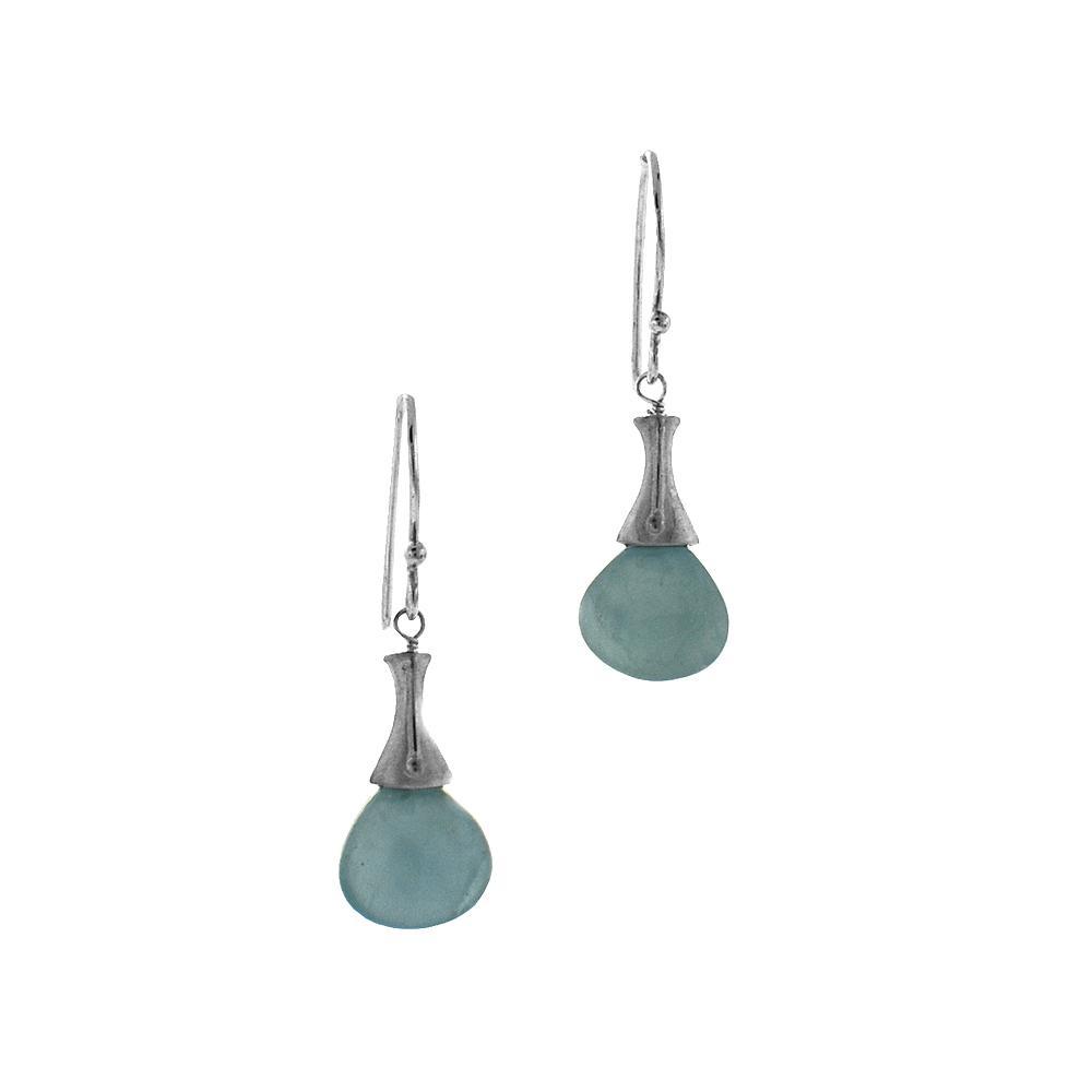 Hourglass Aquamarine Earrings