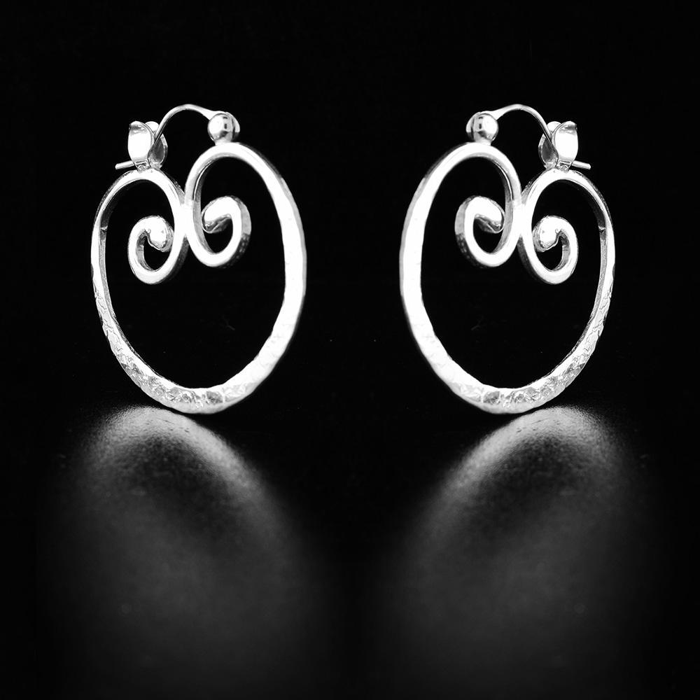 Sterling Silver Recoleta Hoop Earrings