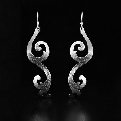Sterling Silver Long Filete Earrings