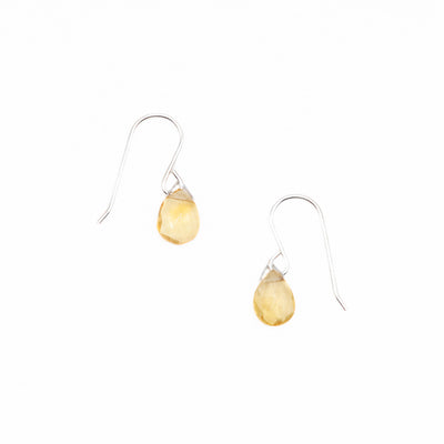 These Sterling Silver Citrine Lantern Earrings are hand crafted by artist Pamela Lauz. The earrings are made using sterling silver and genuine citrine.  Each earring measures 1.0" (2.5cm) x 0.4" (1cm) from the top of the hook.