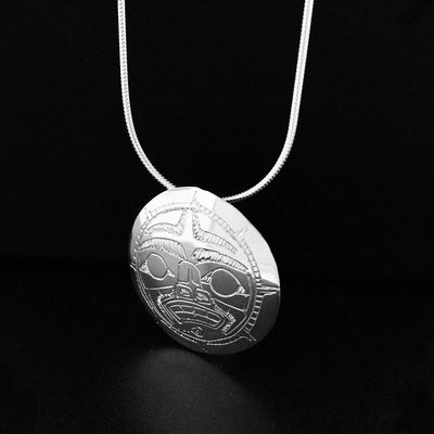 Sterling Silver 1" Moon Pendant