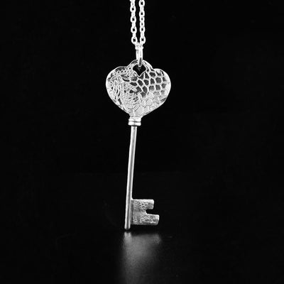 Sterling Silver Key to My Heart Pendant