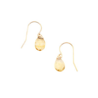 These Gold Fill Citrine Lantern Earrings are hand crafted by artist Pamela Lauz. The earrings are made from 14 gold-filled wire with genuine citrine.  Each earring measures 1.0" (2.5cm) x 0.4" (1cm).