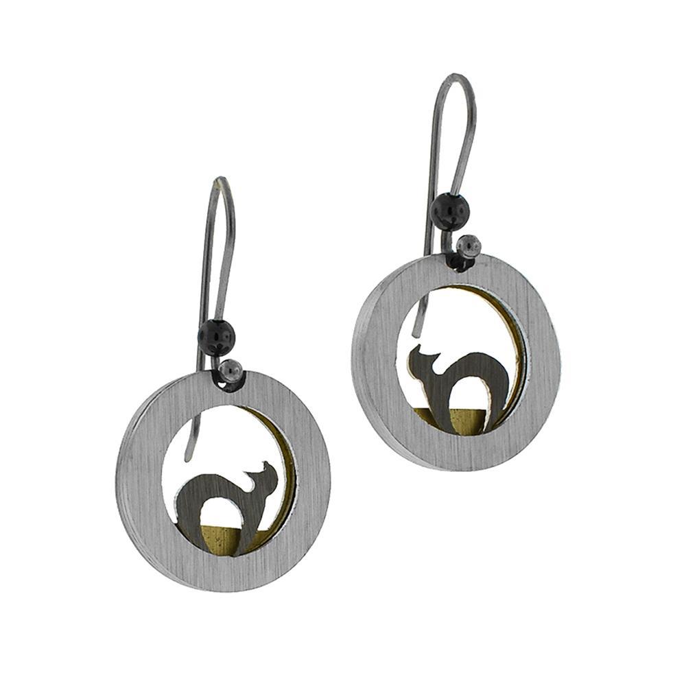 Circle Cat Earrings