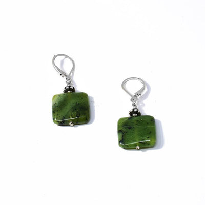 Medium Square BC Jade Earrings