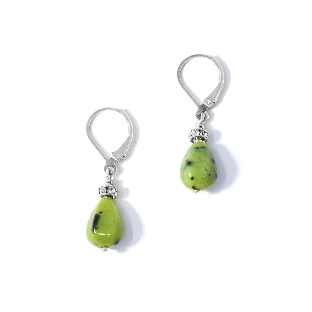 BC Jade Teardrop Earrings with Roundel