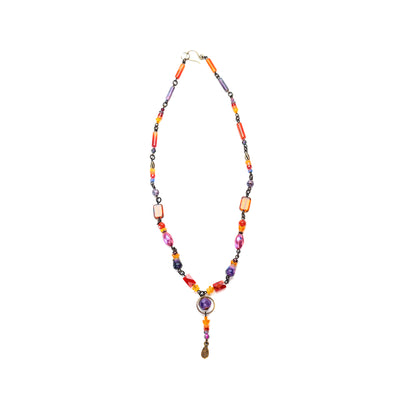 Tribal Necklace with Drop hand crafted by Honica.