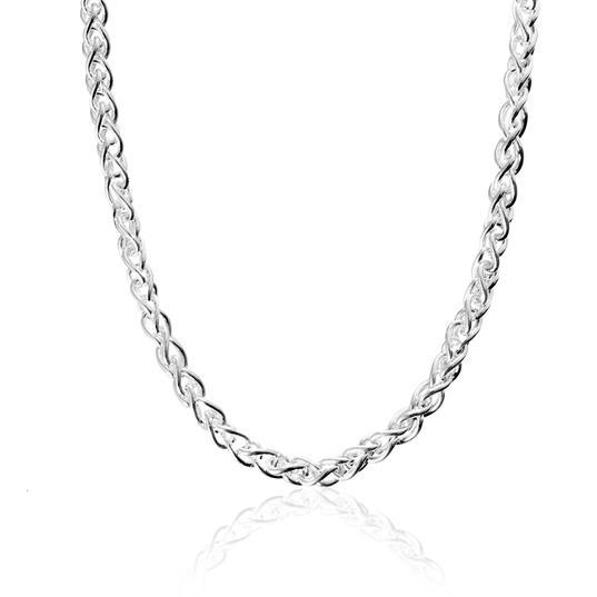 This silver snake chain measures 18" in length and is 1.2mm thick. The chain is made from sterling silver and can be worn as a discreet piece or with beads, charms and pendants!