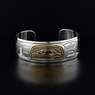 ¾” Silver and Gold Orca Bracelet
