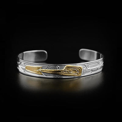 3/8” Silver and Gold Hummingbird Bracelet