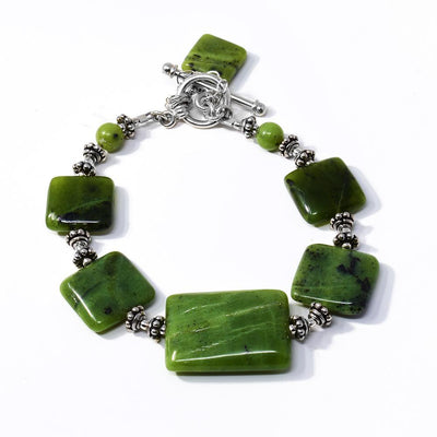 BC Jade Square and Rectangle Bracelet
