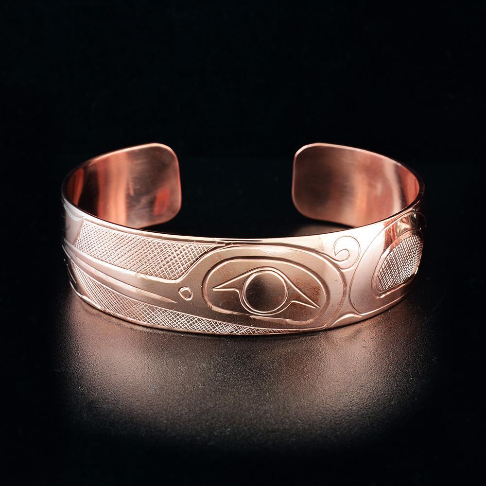 3/4" Large Copper Hummingbird Bracelet