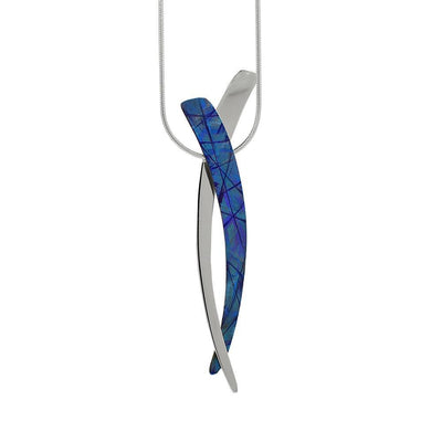 Blue Titanium Ribbon Pendant