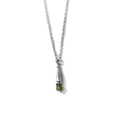 Delicate Sterling Silver BC Jade Necklace