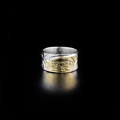 Gold and Silver 3/8" Bear Ring