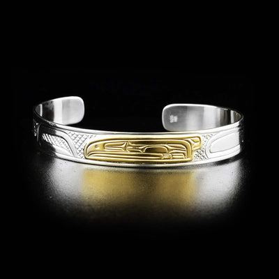 Gold and Silver 3/8" Raven Bracelet