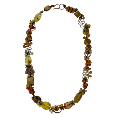 Amber Spiral Necklace