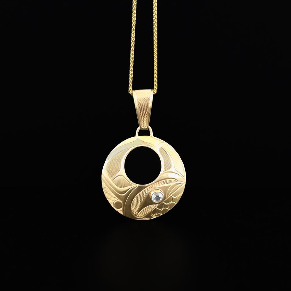 Orca with Sapphire Pendant