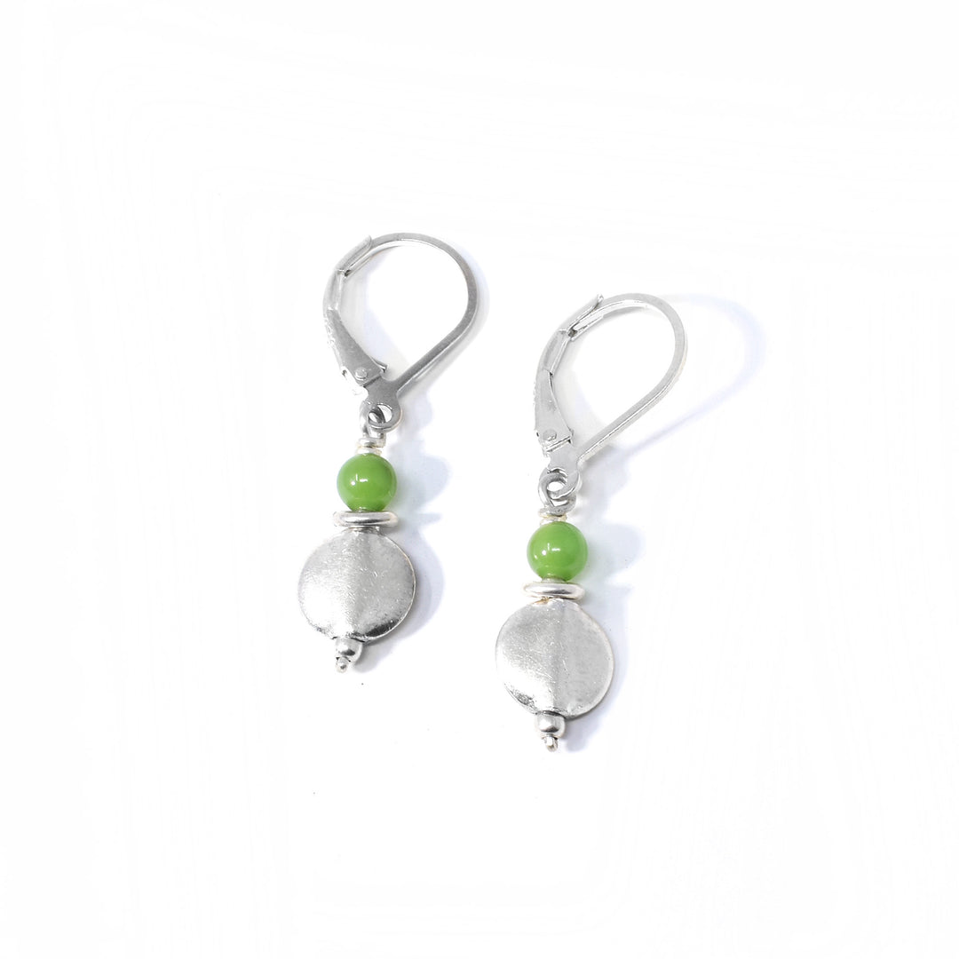 Sterling Silver BC Jade Pebble Earrings