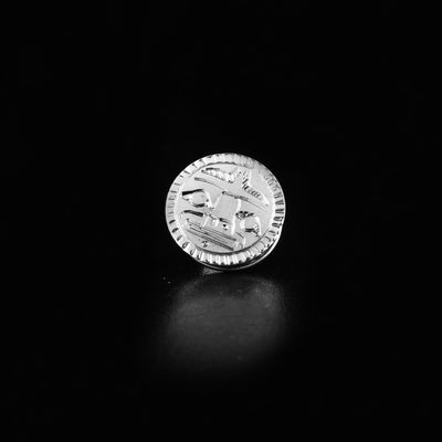 Sterling Silver Moon Lapel Pin