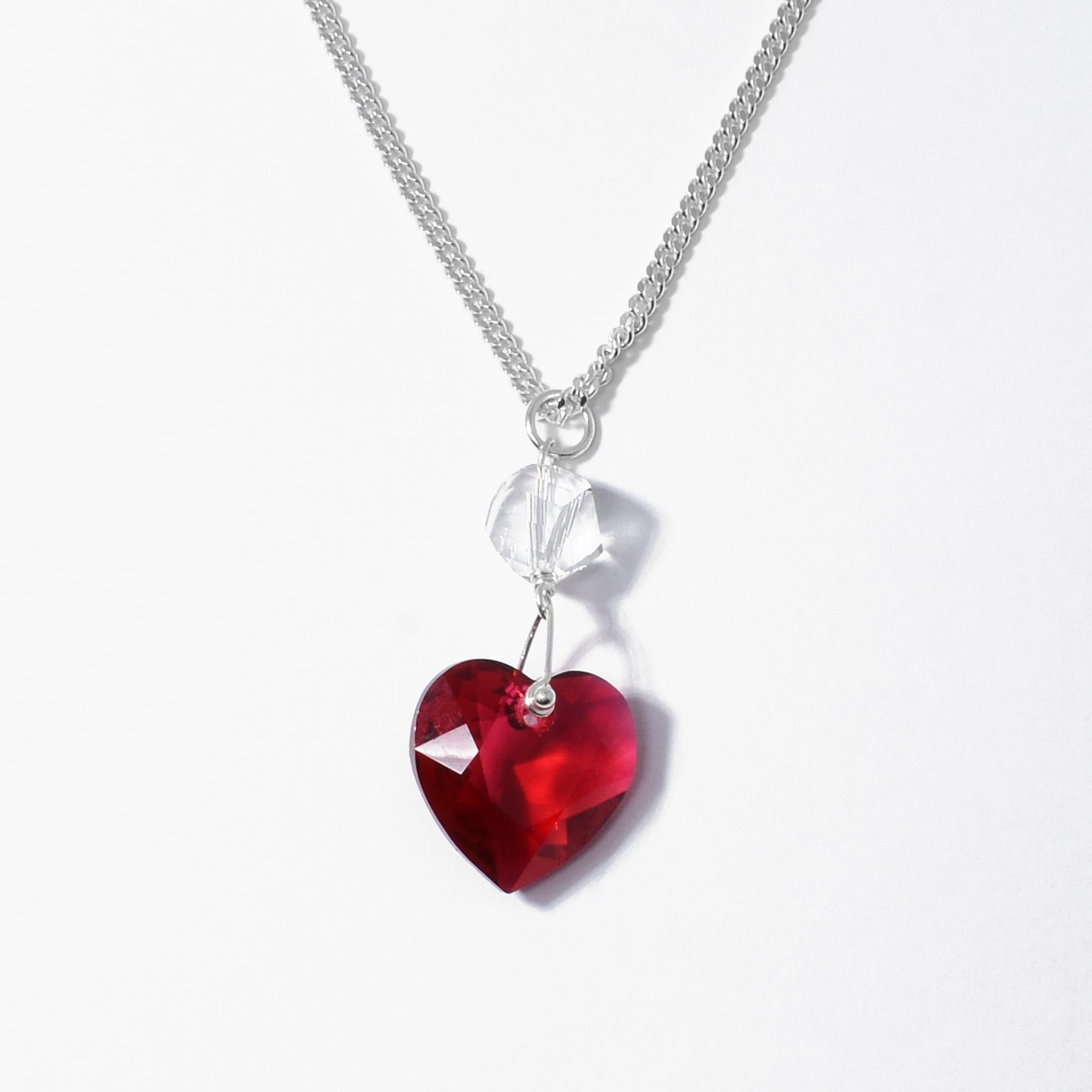 Red crystal sales heart pendant