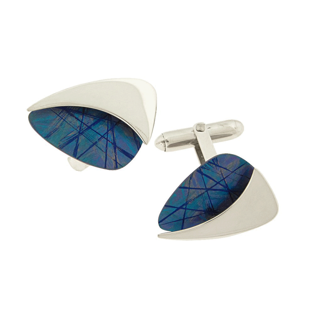 Blue Titanium Cufflinks