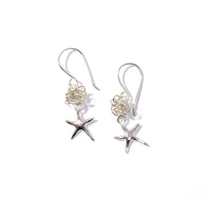 Sterling Silver Sea Star Tangle Earrings - Artina's Jewellery