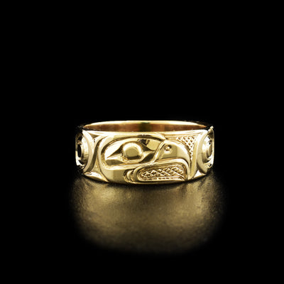 14k Gold Tapered Eagle Band - Artina's Jewellery