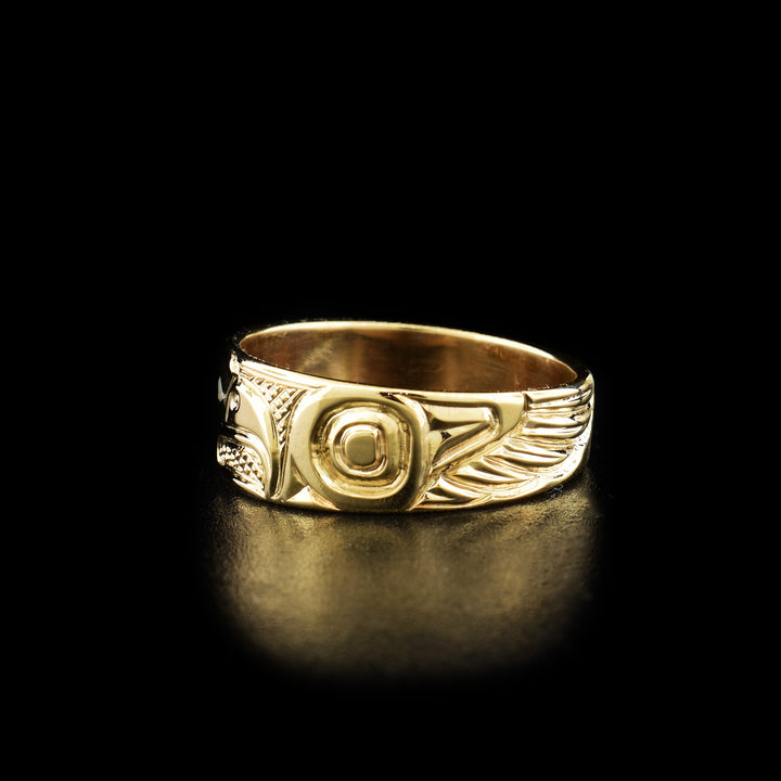 14k Gold Tapered Eagle Band - Artina's Jewellery