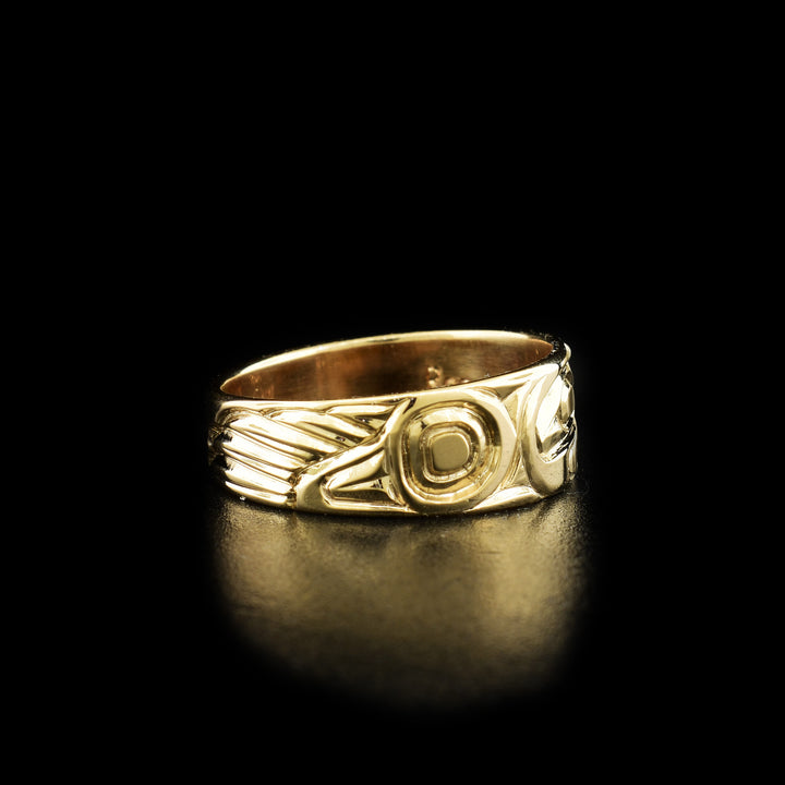 14k Gold Tapered Eagle Band - Artina's Jewellery