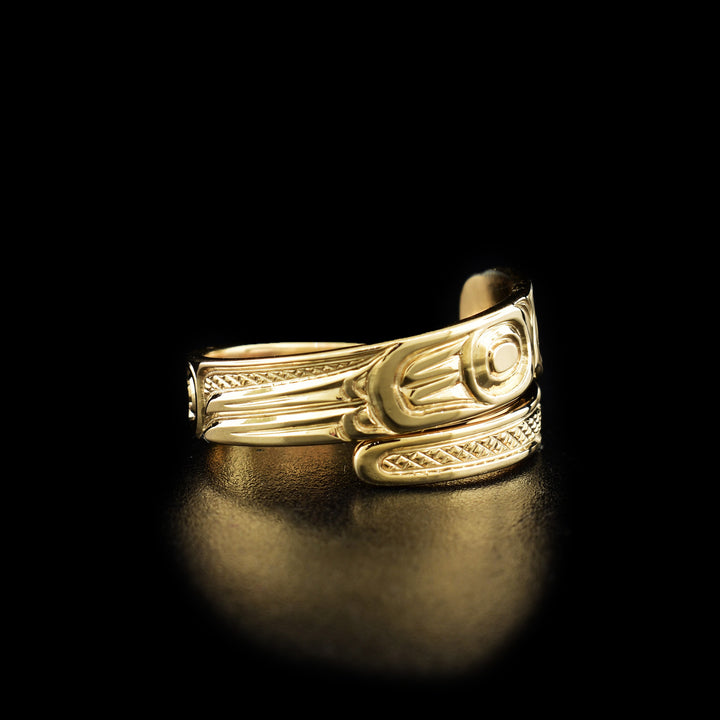 14k Gold Tapered Eagle Wrap Ring - Artina's Jewellery