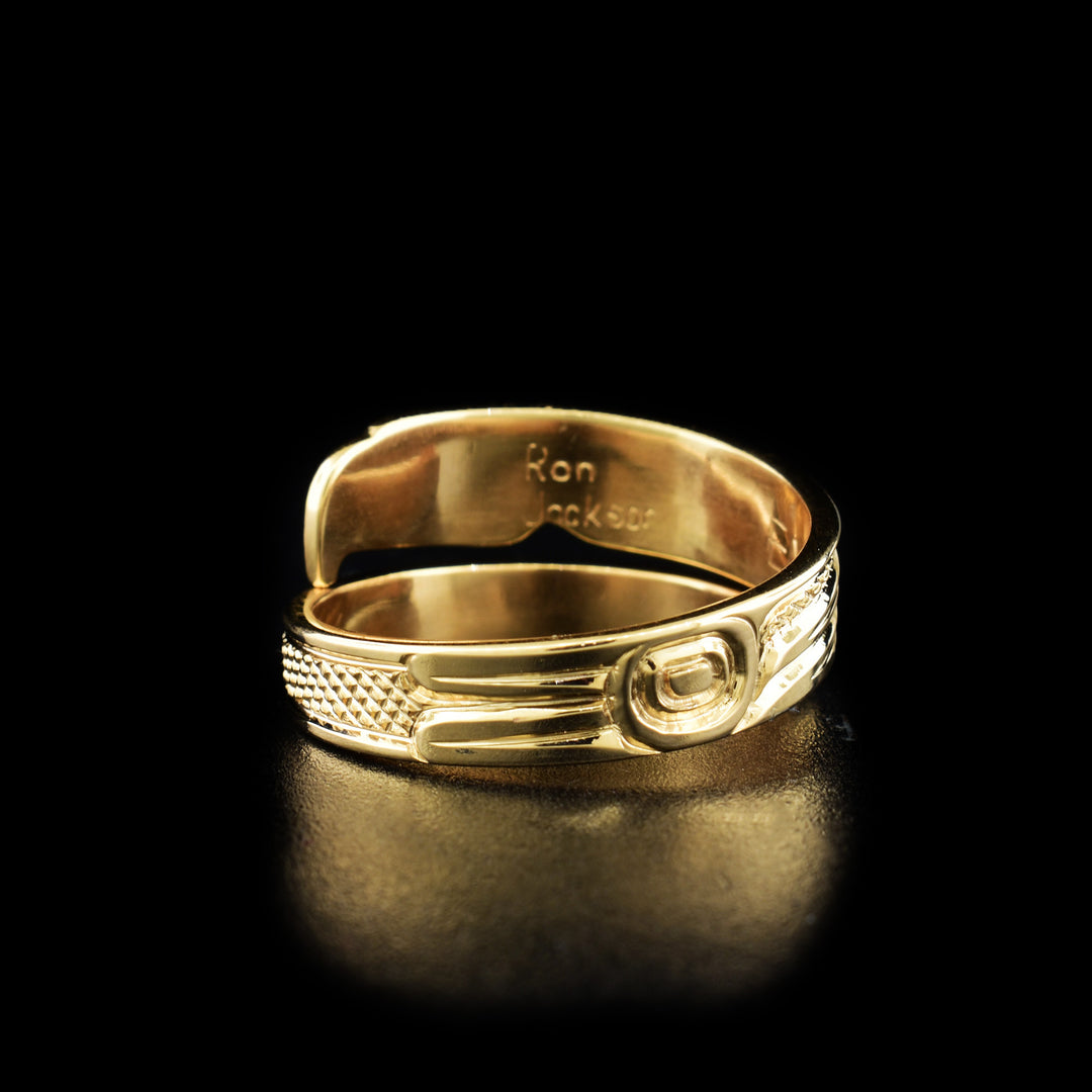 14k Gold Tapered Eagle Wrap Ring - Artina's Jewellery