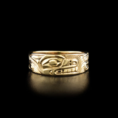 14K Gold 1/4" Wolf Ring - Artina's Jewellery