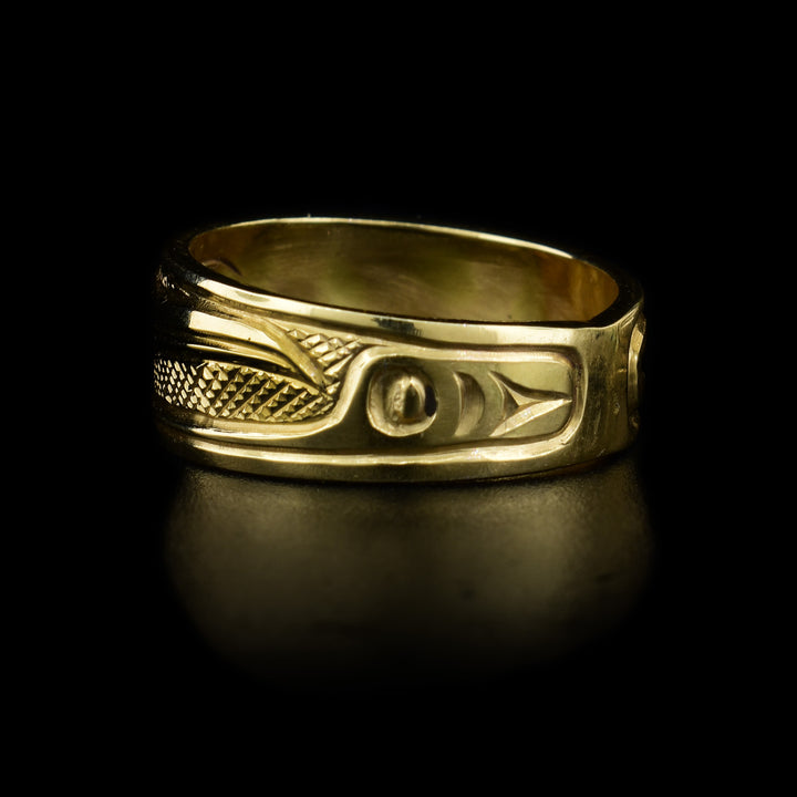 14K Gold 5/16" Hummingbird Ring - Artina's Jewellery