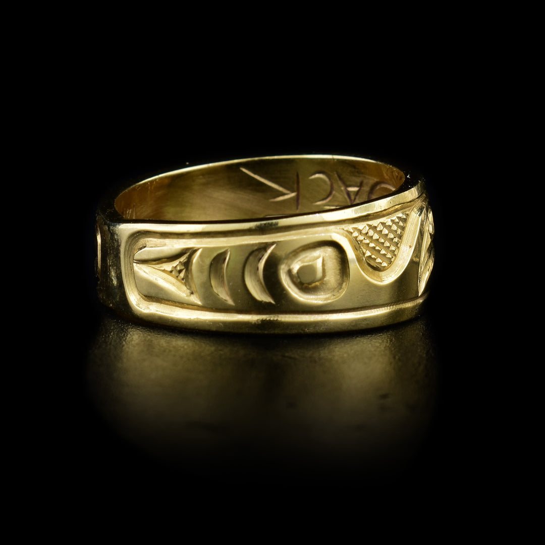 14K Gold 5/16" Hummingbird Ring - Artina's Jewellery